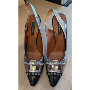 NEW MARC JACOBS The Mouse Shoes Heels Pumps Black/Silver Y2K Size 37